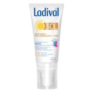 Sonnencreme für das Gesicht in einem Pumpspender mit LSF 30, Anti-Aging und anti-pigmentierenden Eigenschaften, ohne Duftstoffe.