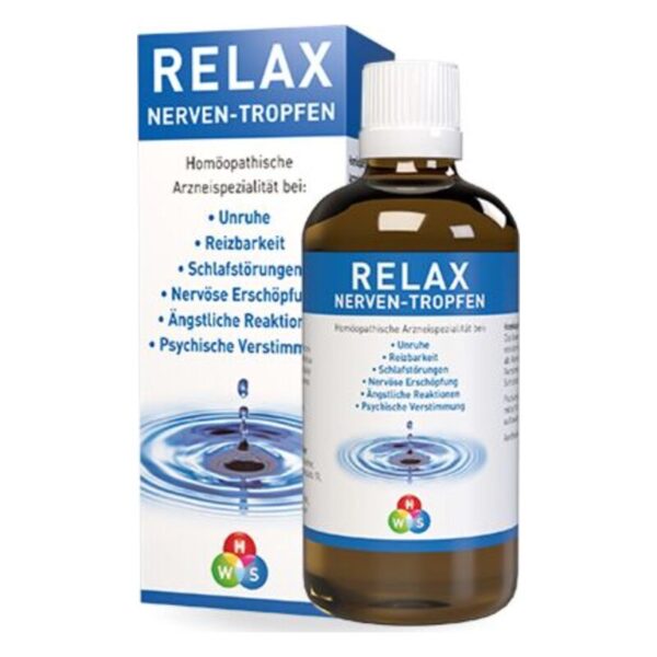 Braune Glasflasche mit homöopathischen Tropfen, umgeben von einer blauen Verpackung mit weißen Schriftzügen.