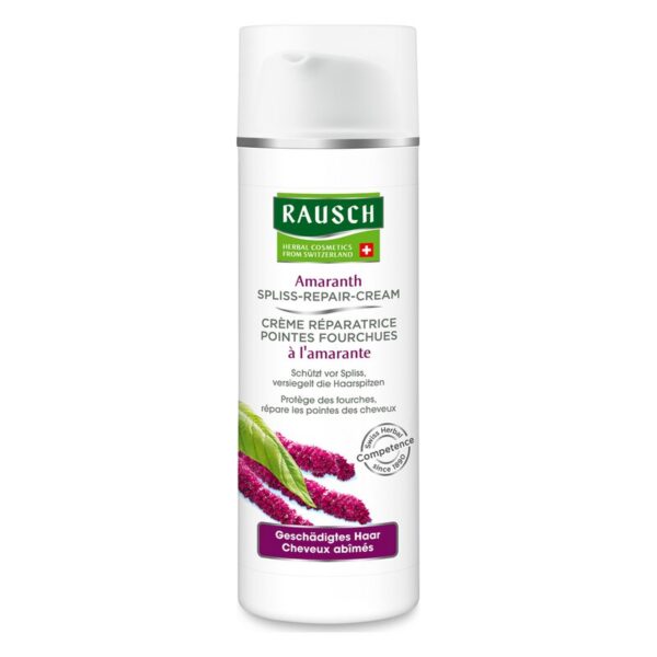 Kremsflasche mit Amaranth Spliss-Reparatur-Creme zur Pflege und Reparatur von damaged Haaren.