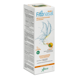 Verpackung von Fitonasal Kinder, einem abschwellenden Nasenspray mit Taninsalz für Kinder ab 6 Monaten.