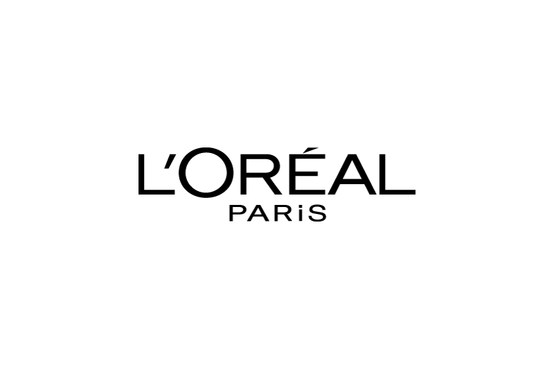Logo von L'Oréal Paris in schwarzer Schrift mit einem betonten Akzent auf dem "E".