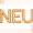 Die Aufschrift "NEU" in großen, stilvollen Buchstaben, umgeben von bunten grafischen Elementen und einem Icon für einen Terminplaner.