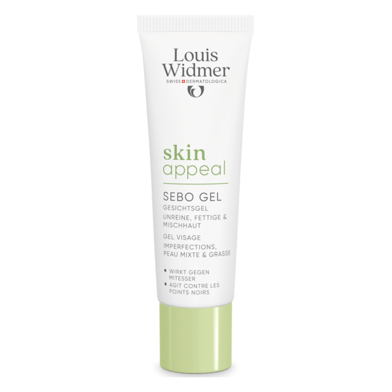 Tube mit Gesichtsgelee für glänzende, unreinere und Mischhaut, aus der Produktreihe skin appeal von Louis Widmer.